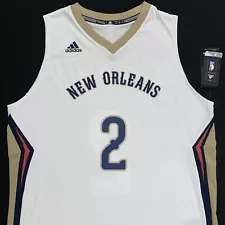 Rare Adidas Nate Robinson New Orleans Pelicans #2 Home White Swingman Jersey YXL