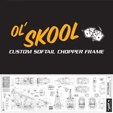 Custom Chopper Softail Frame Blueprints - ol' skool Design