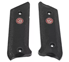 Ruger Grips For Mark II, Black Polymer W/ Red Ruger Medallion NEW~19932