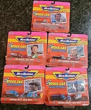 Lot Of 5 Galoob Micro Machines Bill Elliott Ken Derrike Sterling Marlin Richard