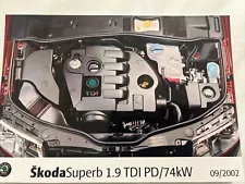 Skoda Superb Engine 1.9 TDi PD 74 kW Car Promo Press Release Sales Photo 2002