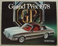 PONTIAC GRAND PRIX Canada Car Sales Brochure For 1978 #GM4890 LJ & SJ