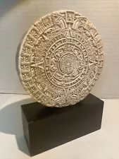 Aztec Tonalpohualli Calendar Desktop Figure / Paper Weight Maya Olmec Mexican