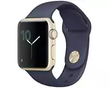 NEW SEALED Apple Watch Series 2 42mm Gold Aluminum Case Midnight Blue Sport Band