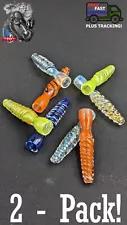 2 Pack: 3" Glass Tobacco Pipes - Glass One Hitter 06