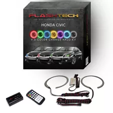 RGB Multi Color Bluetooth LED Halo Ring kit for 2012-2013 Honda Civic Headlights (For: 2013 Honda)