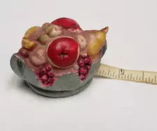 Vintage Tape Measure Celluloid Basket of Fruit 1920s Sewing Collector's Estate