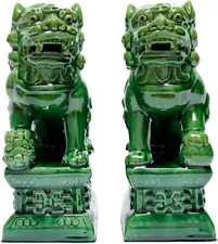 Foo Dogs Statues Pair,Chinese Tang Sancai Guardian Lion Statues,Feng Shui