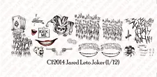 1/12 Scale Jared Leto Joker Suicide Squad Tattoo Decals for 6 inch Figures