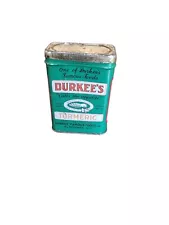 Vintage 2oz Durkee's Turmeric Spice Tin