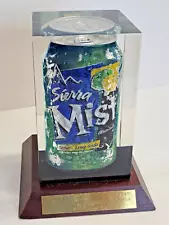 2003 One of a Kind Sierra Mist Can 12 oz in Lucite Soda Award from Pepsi