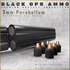 8x 9mm Parabellum BLACK OPS AMMO HDS 68 cal.68 ammunition T4E Umarex