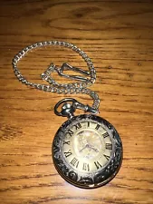 Vintage Majesti Gold And Silver Tone Skeleton Pocket Watch - Rare And On Sale!