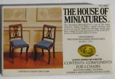 The House of Miniatures No. 40044 LYRE BACK CHAIRS (Circa 1800) Kit