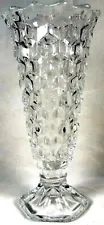 Vtg Fostoria American Vase 6" Flower Bud Flared Hex Base Clear Glass