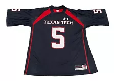 texas tech under armour #5 Football Jersey Size L Black Patrick Mahomes Crabtree