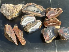 2 Lb + Lot of 10 High Quality Turkish Agate Halves