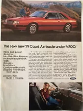 1979 Mercury Capri Print Ad Under $4700