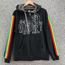 Bob Marley And The Wailers Catch A Fire Hoodie Sweatshirt Black Mens Sz L