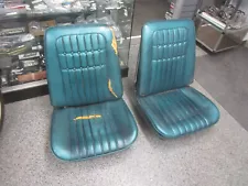 1966 CHEVROLET IMPALA CAPRICE PONTIAC BUCKET SEAT PAIR STEEL BACK