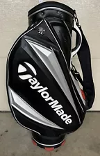 Taylormade Demo Staff Bag Black White Red Shoulder Club Fitting 6 Dividers