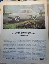 1963 Renault Dauphine imported car winner economy run vintage ad