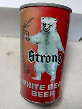 Strong white bear flat top beer can , Eau Claire WI EMPTY