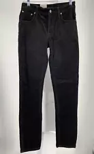 Nudie Jeans Grim Tim Blk. Corduroy W30xL32 NWT Made In Italy 100% Organic Cotton