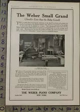 1909 WEBER BABY GRAND PIANO MUSIC INSTRUMENT FELIX MOTTL NEW YORK AD [[SKU]