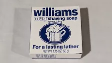 1 - WILLIAMS Mug SHAVING SOAP For Lasting Lather 1.75 oz. NEW OLD STOCK!