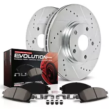 Powerstop K6207 Brake Disc and Pad Kits 2-Wheel Set Front for MB Mercedes Coupe (For: 2016 Mercedes-Benz E550)