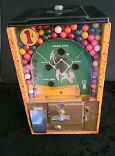 VICTOR Baseball Gumball Machine. Works. NO KEYS. Looks Great For Your Man Cave.