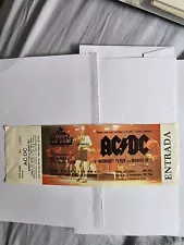 THE BEATLES: Unused 1981 AC/DC Concert Ticket in Spain - Dedicated JOHN LENNON