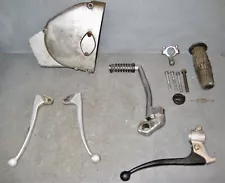 Vintage Motorcycle Parts Lot ~ Levers, Kick Start, Side Cover ~ Yamaha?, Honda?