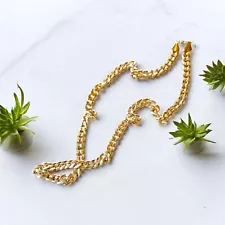 Mens Hip Hop Rapper Style 18k Gold Plated Necklace