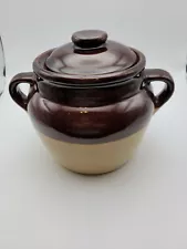 Vintage U.S.A Ceramic Glazed Stoneware Bean Pot