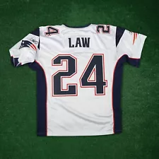 Ty Law Reebok New England Patriots Authentic On-Field EQT Away White Jersey