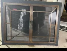 Glass and Metal Fireplace Doors.