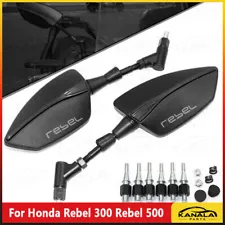 For Honda Rebel 300 Rebel 500 Motorcycle Parts Aluminum Side Rearview Mirrors