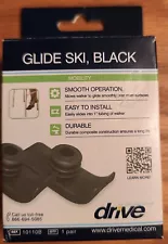 Drive Medical Walker Ski Glides for Use with All 1 Inch Folding Walkers - Black