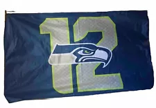 SEATTLE SEAHAWKS 12 LOGO 3' X 5' FLAG by Wincraft Sports