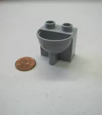 Rare LEGO Duplo GREY BATHROOM SINK for House Bath Room Vintage Part