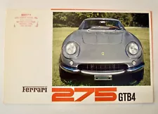 Ferrari 275 GTB/4 Factory Brochure