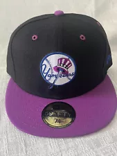 New Er New York Yankees Purple Rain Jordan 12 XII Fitted 7 1/4 Hat Cap NEW