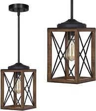 DEWENWILS Farmhouse Pendant Light Kitchen Island Metal Hanging Light Fixtures