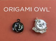 Origami Owl Oct 2023 COLLECTOR’S CLUB Charms BLACK PUMPKIN & MAN IN THE MOON