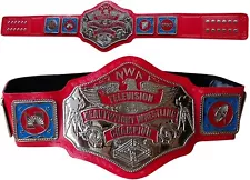 NWA TELEVISION TV HEAVYWEIGHT Championship Title Belt Real Leather Adult Size