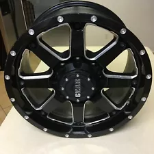 Gear Off-Road 726 Big Block Black Alloy 8 Lug Wheel - 18x9 8x6.5 Hub Bore 130.18