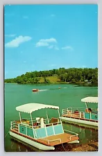 Pontoon Boat in Minnesota Water Wonderland Vtg Postcard View