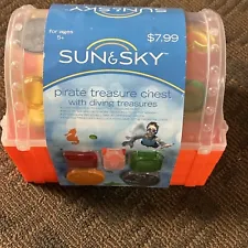 SUN & SKY PIRATE TREASURE CHEST WITH DIVING TREASURES Pool Fun Color Variies. *